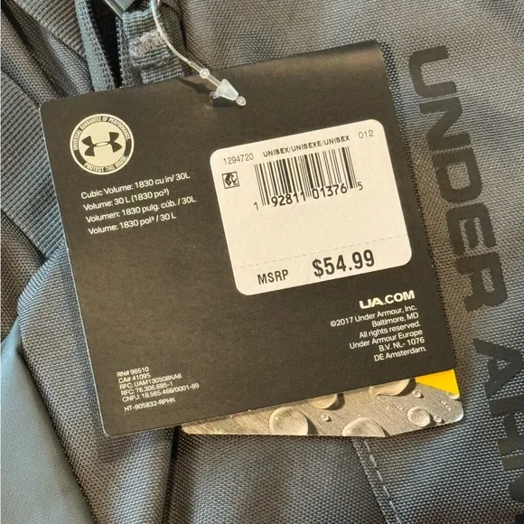 Under Armour Gray Backpack for Men - Picture 2 of 2